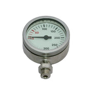 Nautilus 52mm 200 Bar Nickel Plated Pressure Gauge  -  50007