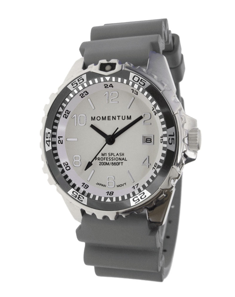 Momentum Splash Rubber with White face & Grey Twist Rubber Strap
