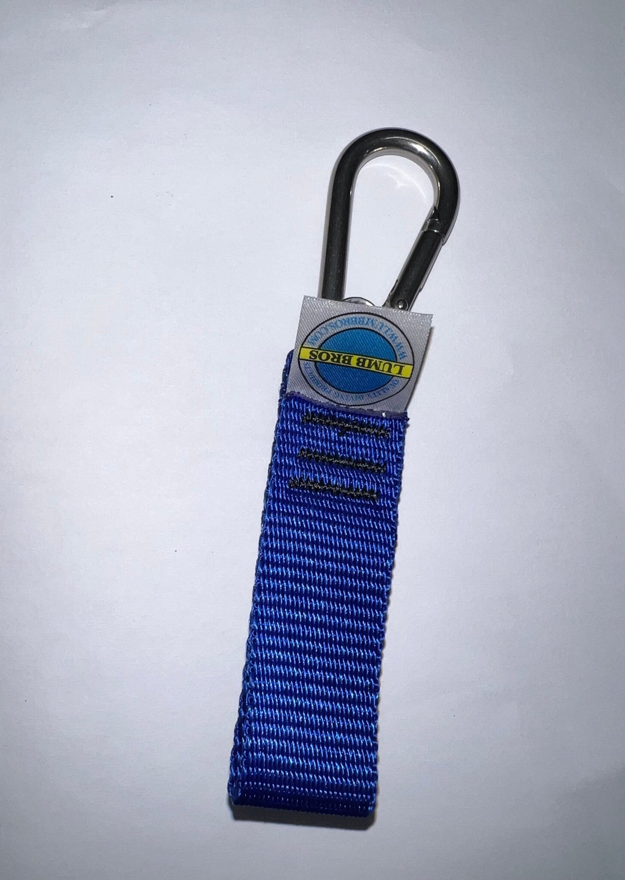 Lumb Bros 60mm Stainless  Carabiner Hook On Webbing