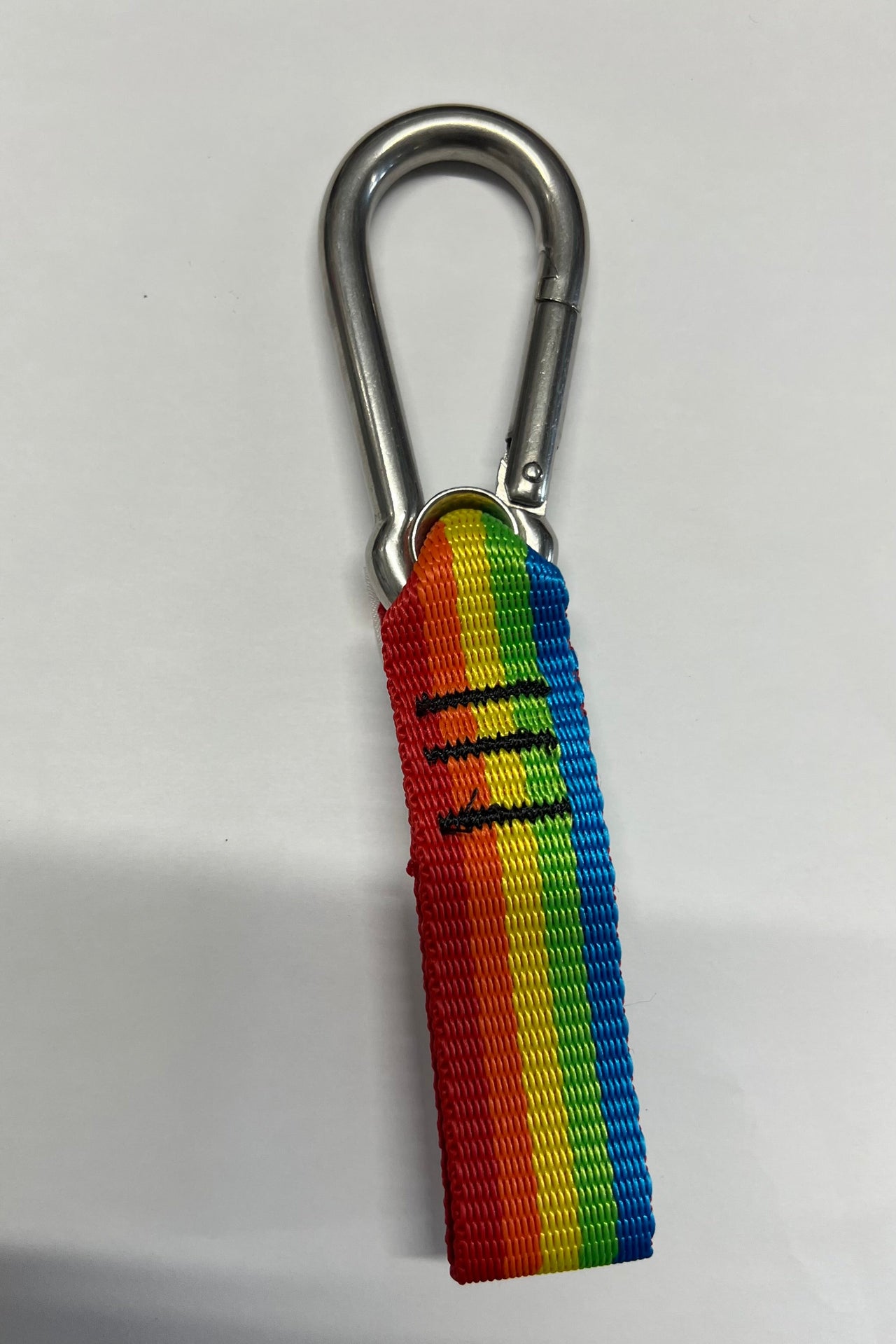 Lumb Bros 80mm Stainless Carabiner Hook On Webbing