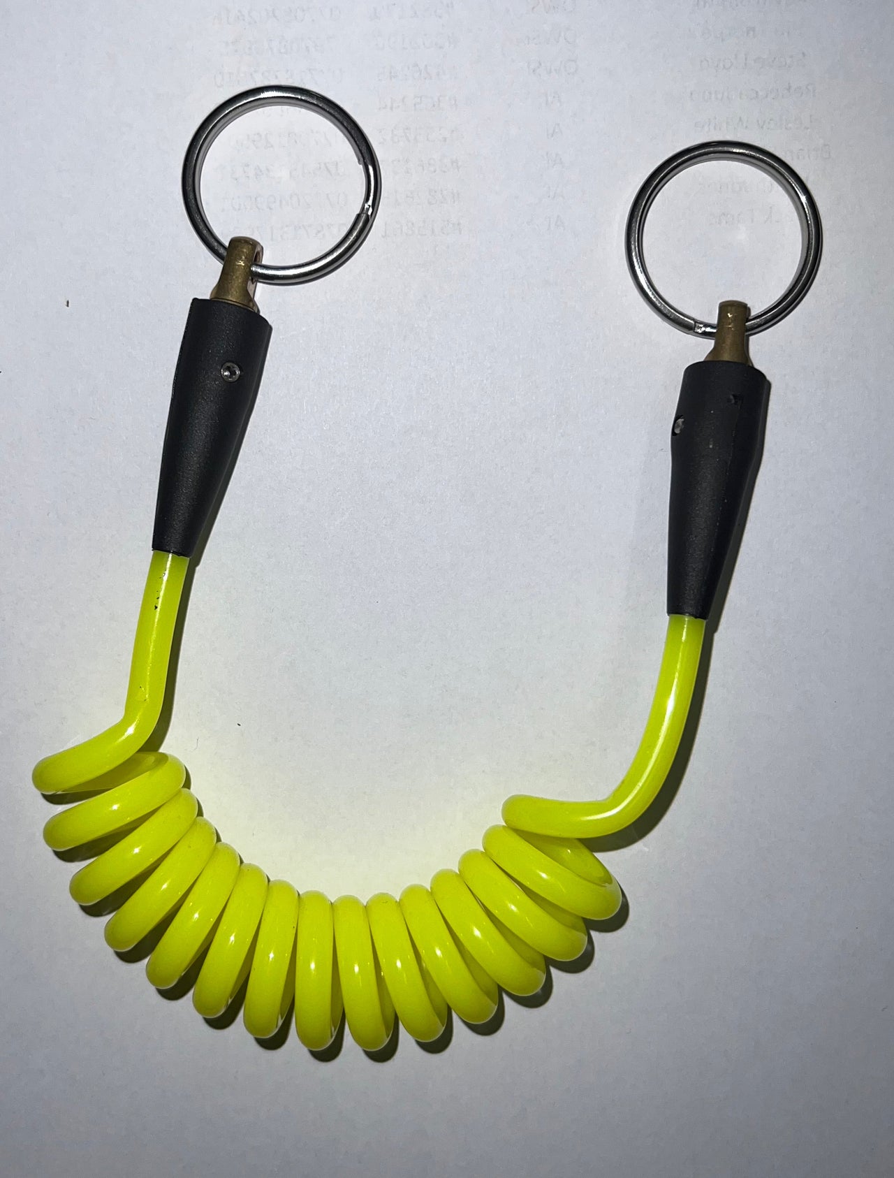 Lumb Bros Coiled Lanyard with Stainless Split Ring
