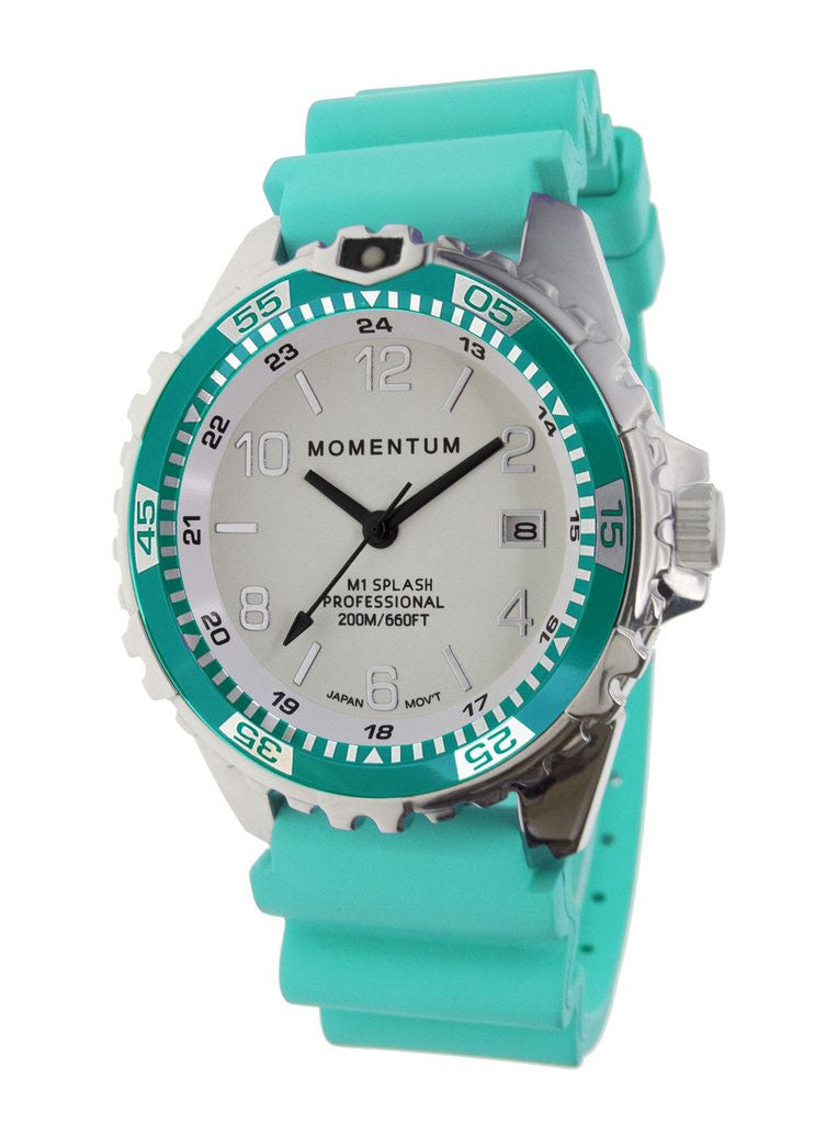 Momentum Splash Rubber with White face & Blue Twist Rubber Strap