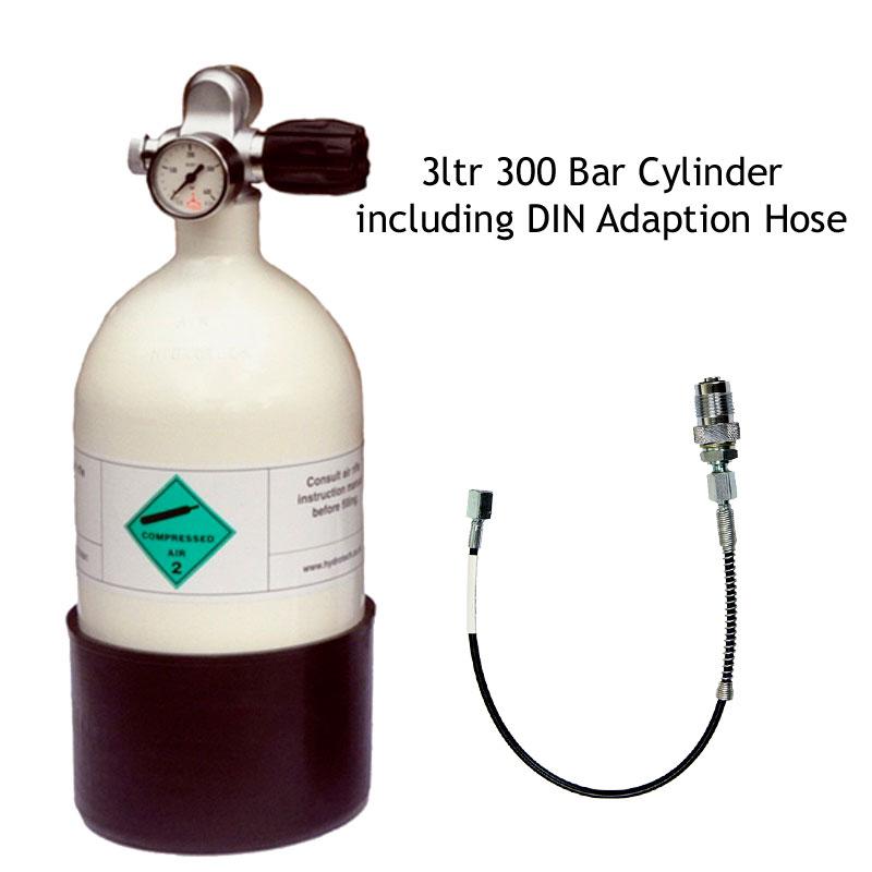 3ltr 300 Bar Air Gun Charging Cylinder with 50 cm Charging Hose