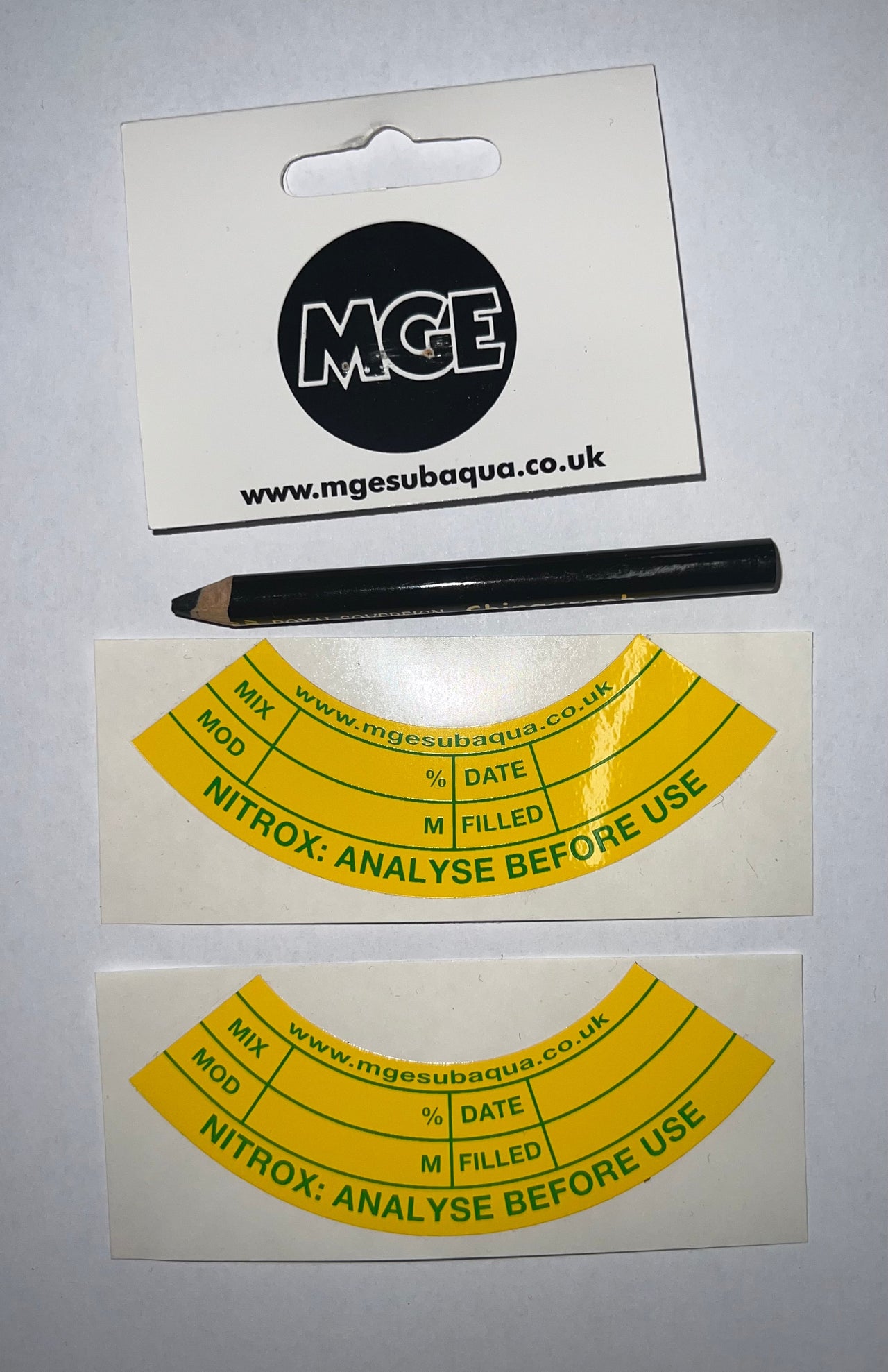 MGE Twin Pack Nitrox Stickers