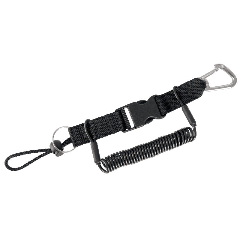SS CLIP WITH HOOK 1,3M SINGLE METAL CARABINER