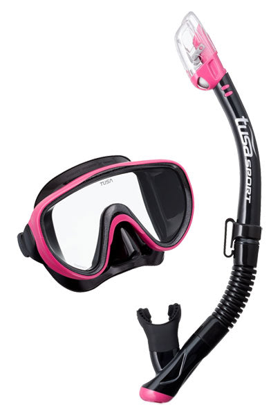 TUSA SPORT Mask and Snorkel Set ADULT Black Series UC1625